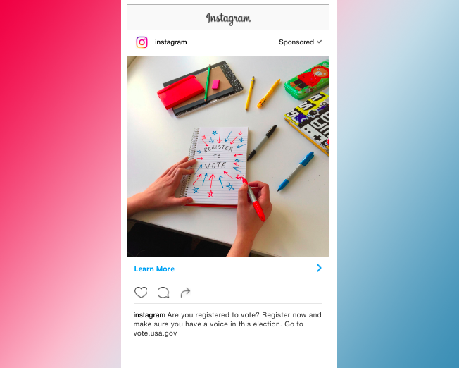 instagram own launched registration vote adweek voter campaigns