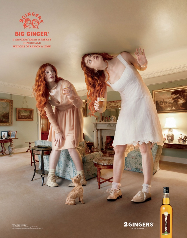 2 Gingers Irish Whiskey Finds The Perfect Ad Characters To Act Out Famous Drink Names Adweek 