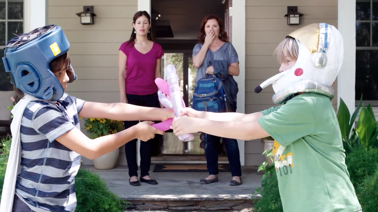 This Epic Front-Yard Dildo Battle Suddenly Becomes a Pretty Amazing PSA ... pic